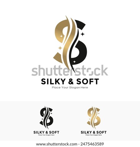 Silky and soft letter S logo design. Suitable for business, initial name, poster, beauty, salon, fabric and pattern