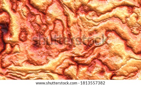 Similar – Image, Stock Photo Bright orange lava emitting out of volcano at night