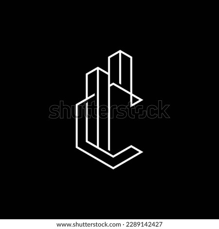 Hexagonal letter C shaped and incorporated into buildings. Suitable for real estate or housing.