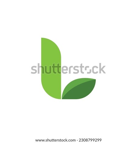 A leaf shaped into letter L logo. Best for environmental business logo.