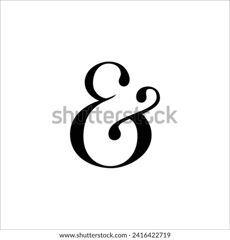 Ampersand sign logo for beauty business logo