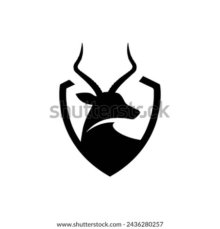 Silhouette of impala incorporate with shield for transportation logo