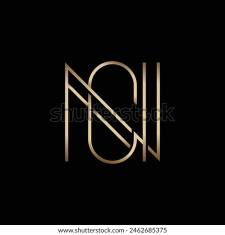 Luxury monogram letter C and double N for jewelry business logo