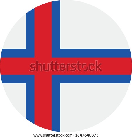 Vector - faroe islands Flag Button Icon