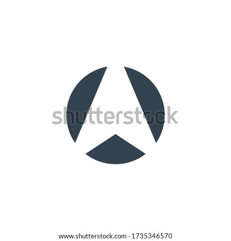 North arrow icon or N direction and navigation point symbol. Vector logo for GPS navigator map isolated on white background