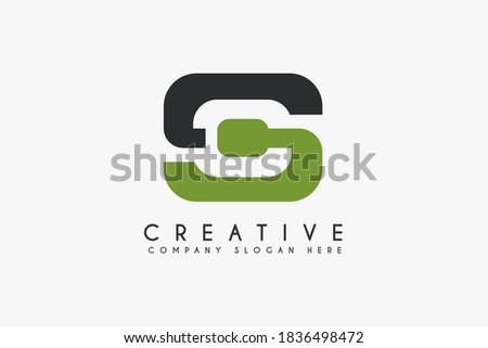 Initial Letter SC logo design vector illustration. Letter SC icon. Usable for business and technology Logos, Isolated on white background