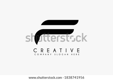 Initial letter F logo design vector illustration. Letter F icon design. Suitable for business and Technology logos,isolated on White background Stock fotó © 