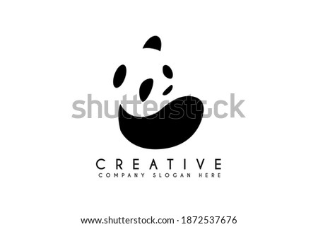 Panda logo design vector illustration. Panda business and animal logos template element design