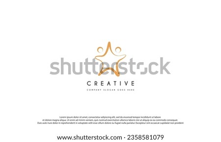 Hand reach sky logo design vector illustration. Foundation logo design. Suitable for business and community logos isolated on white background