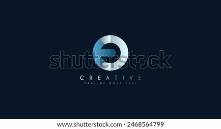 Initial Letter Rounded EO logo design vector illustration.