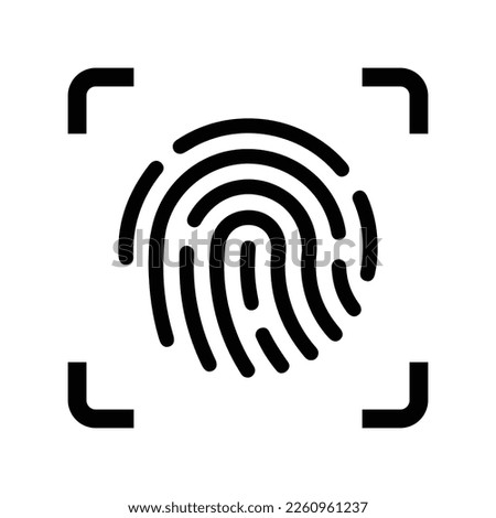 Fingerprint icon. Simple editable vector graphics.