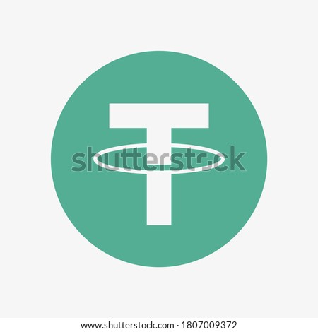 Tether symbol. Vector illustration. USDT logo. Cryptocurrency.  Сток-фото © 
