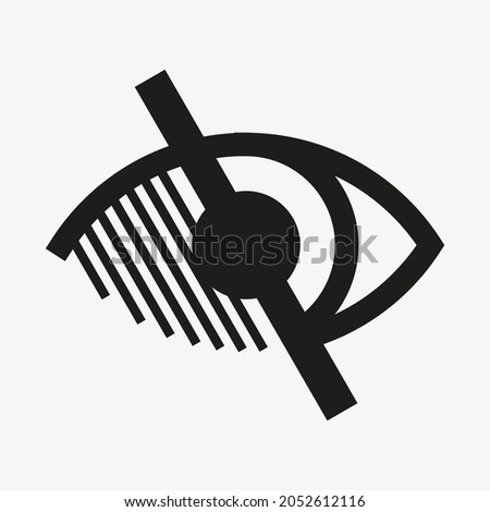 Blind people icon isolated on white background. No or low vision sign.
