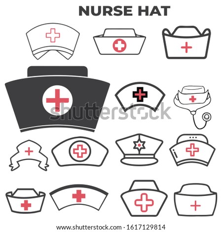 medical icons set on black and red