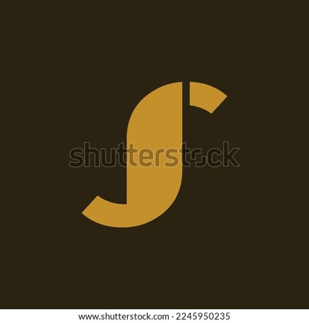 Letter logo JS or SJ. A simple logo design can be used for any field.