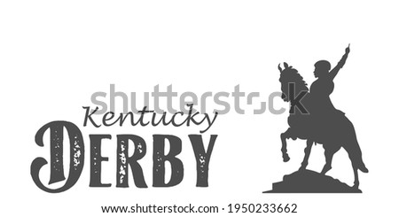 Vector Illustration of Silhouette of racing horse. Logo. Design icons. Equestrian sport. Jockey riding jumping horse. Poster. Sport. 