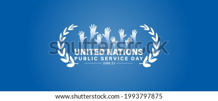 Vector Illustration United Nations Public Service Day June 23.  Template for background, banner, card, poster with text inscription.  ストックフォト © 