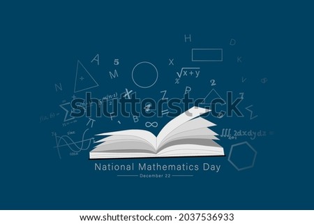 Vector illustration of National Mathematics Day December 22.