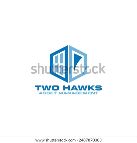 Two Asset Management logo with blue window and door icons on a white background