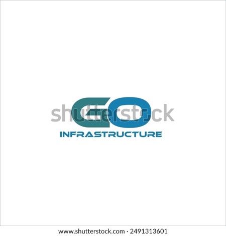 Infrastructure logo with the initials GO icon in blue and on a white background