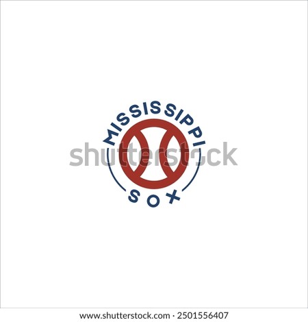 The logo says Mississippi Sox with a blue and red baseball ball icon