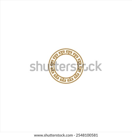 Greek Circle logo in brown color and white background