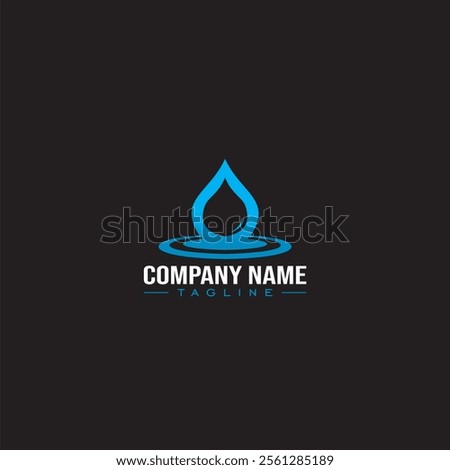 Company Water logo in gradient blue and white on a black background