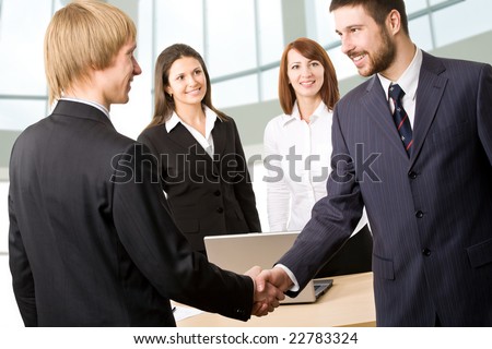 Business People Greeting Each Other Before Meeting Stock Photo 22783324 ...