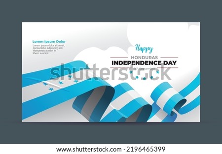 Honduras Independence Day Greeting Banner 