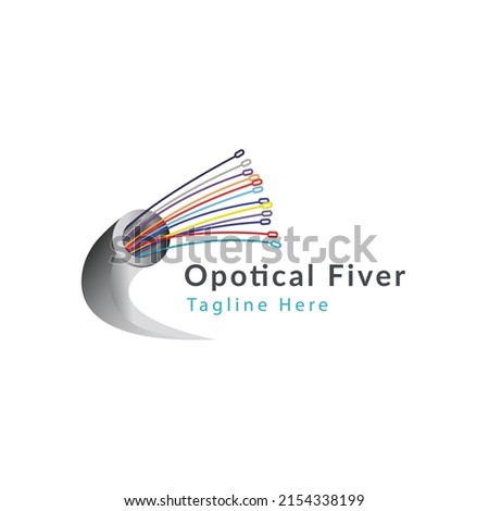 Opotical Fiver Logo design template