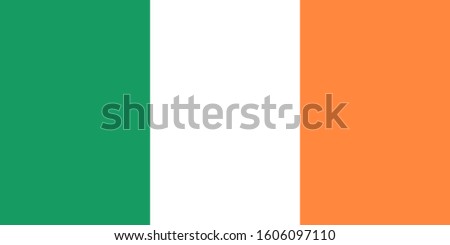 Ireland. National flag. Icon. Symbol. Vector illustration on white background.