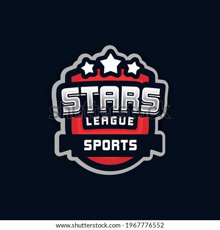 Vector logo design of red shield and e sport style. This logo is ideal for e sport league brand, e sport championship or sport brand, etc.