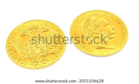 3D illustration Austrian 3.5g Gram One Ducat Gold Coin 986.0 - UK Bullion Photo stock © 