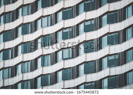Similar – Image, Stock Photo Eclectic glazed facade of an urban building