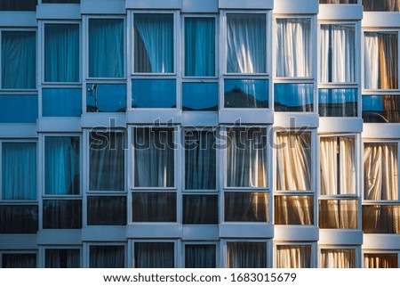 Image, Stock Photo Eclectic glazed facade of an urban building