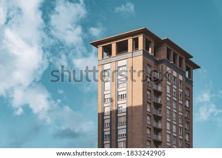 Similar – Image, Stock Photo Upper floors and observation deck of a vintage residential skyscraper