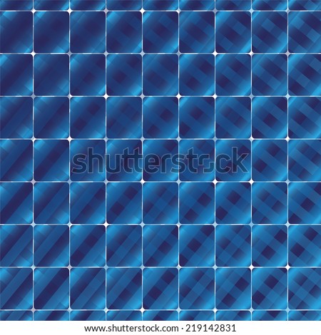 Retro style square and stripes vector blue background