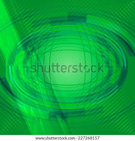 Abstract green background with elements in technology