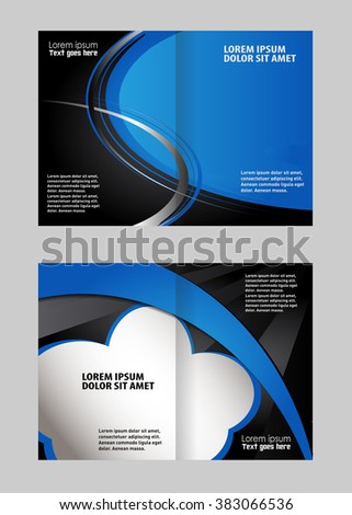 vector empty bifold brochure print template design ez canvas