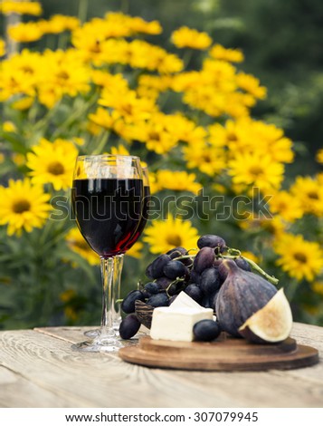 Relax concept - Wine party outdoors.