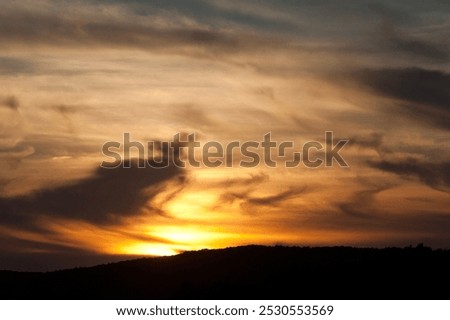 Similar – Image, Stock Photo light clouds over tuscany