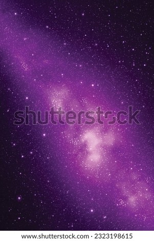 Purple night starry sky. Space vector background. Milky Way and stars