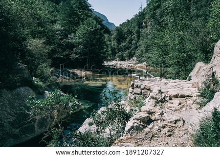 Similar – Image, Stock Photo mountains of sadernes on a cloudy summer day in spain