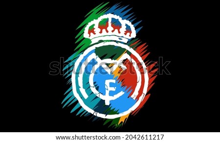 real madrid professional football logo from spain isolated vector