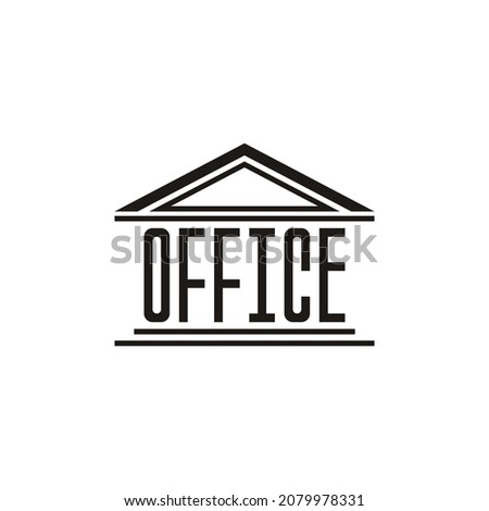 Creative Courthouse Bank Office Government Building Logo Design Template Element