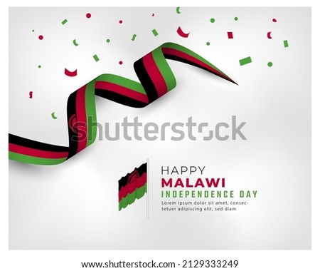 Happy Malawi Independence Day July 6th Celebration Vector Design Illustration. Template for Poster, Banner, Advertising, Greeting Card or Print Design Element