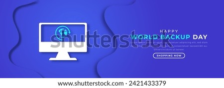 World Backup Day Paper cut style Vector Design Illustration for Background, Poster, Banner, Advertising, Greeting Card