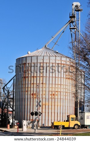 grain elevator in the train station in indiana-tiff file for maximum quality