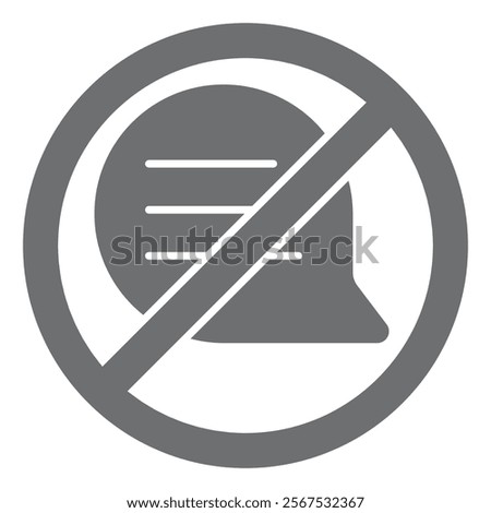 Message bubble ban solid icon, prohibited elements concept. Vector graphics. Speech bubble, communication forbidden sign on white background, glyph style icon for mobile or web design