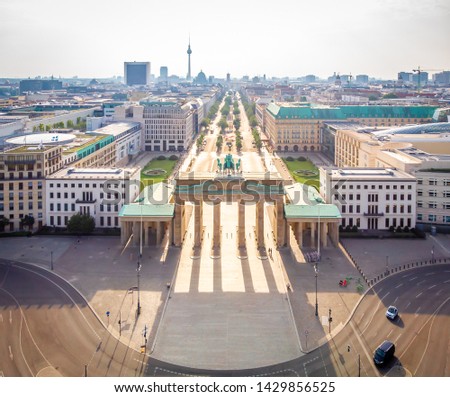 Similar – Image, Stock Photo The Brandenburg Gate after the rain II